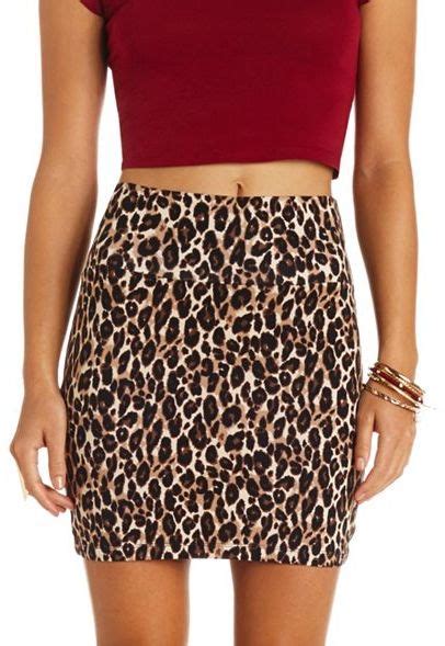 Charlotte Russe Leopard Print Bodycon Mini Skirt 10 Charlotte Russe