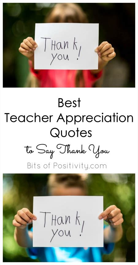 Best Teacher Appreciation Quotes To Say Thank You Bits Of Positivity