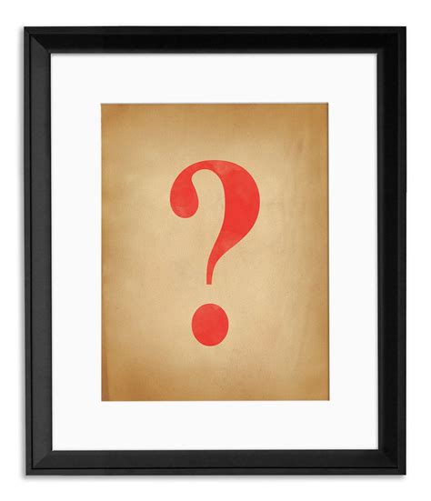 Question Mark Writing Punctuation And Grammar Art Print Etsy