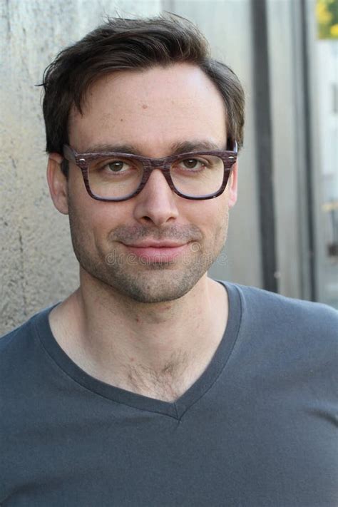 Handsome Male With Glasses Portrait Stock Image Image Of Caucasian