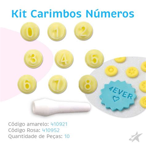kit carimbos números blue star simone moldes