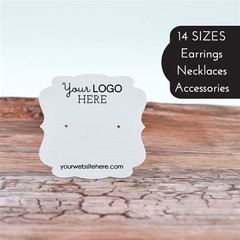Custom Earring Cards With Your Logo Jewelry Display Cards Etsy