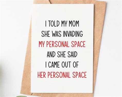 Rude Mothers Day Card For Mom Funny Mom Birthday Card Etsy