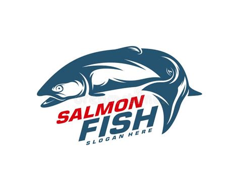 Salmon Fish Logo Design Vector Fishing Logo Design Template