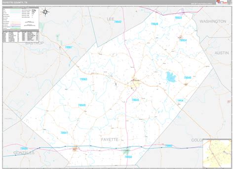 Fayette County Tx Wall Map Premium Style By Marketmaps Mapsales