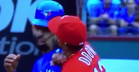Watch Rougned Odor Punches Jose Bautista During Blue Jays Rangers