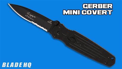 Gerber Covert Automatic Knife Black Serrated S30v Blade Hq