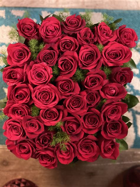 Lots Of Red Roses Minimal Greenery Customer Purchased Specialty