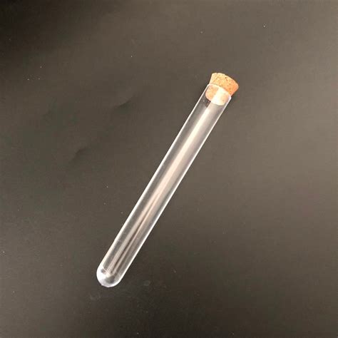 Pcs Pack Mm In Transparent Plastic Test Tube Stopper With Cork Like Glass