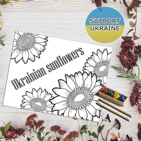 Ukraine Printable Coloring Pages Instant Download Etsy