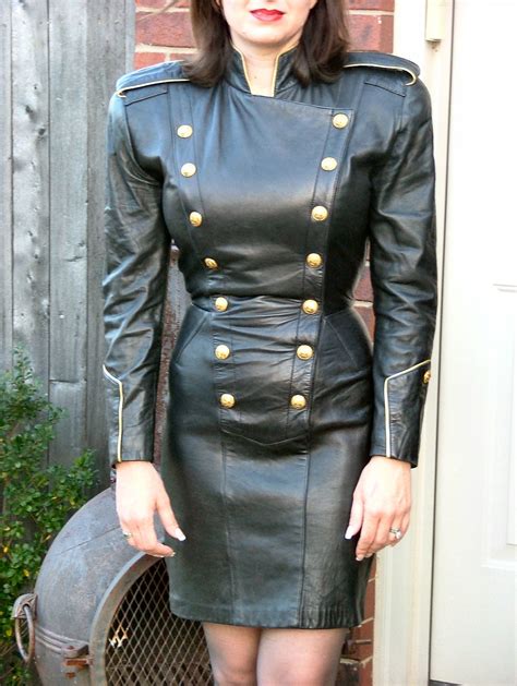 eBay Leather: Nicely modeled North Beach Leather black military style dress