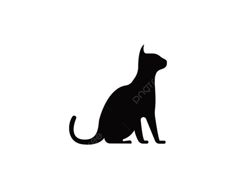 Gato Y Perro Vector Siluetas Logo Línea Gato Gatito Vector Png Línea