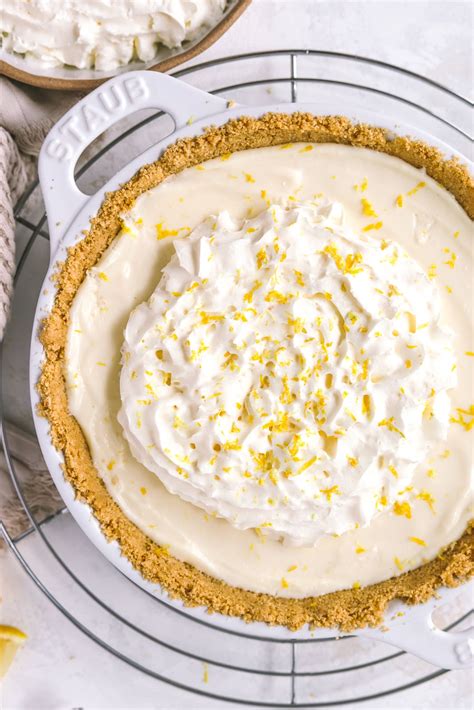 Easy No Bake 3 Ingredient Lemon Icebox Pie Recipe Cooking In My Genes