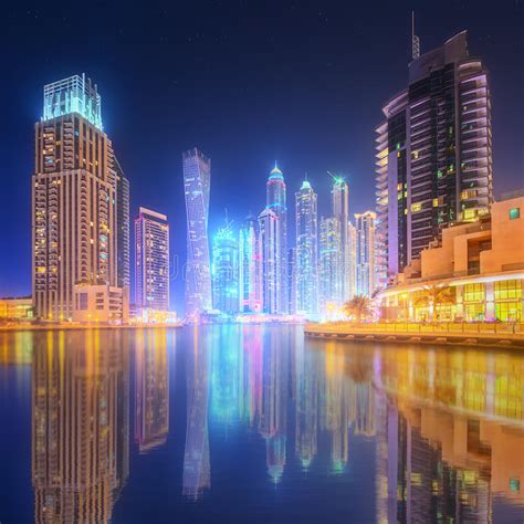 The Beauty Panorama Of Dubai Marina Uae Stock Photo Image Of