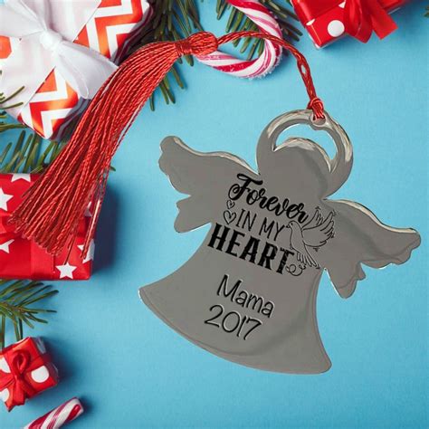 Personalized Memorial Christmas Ornament Forever In My Heart Etsy