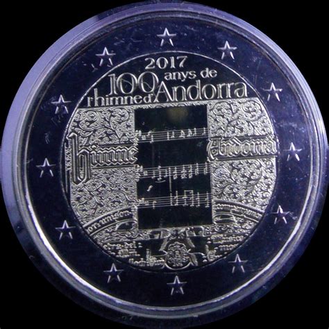 Andorra 2 Euro Coin 100 Years Of The Anthem Of Andorra 2017 Euro