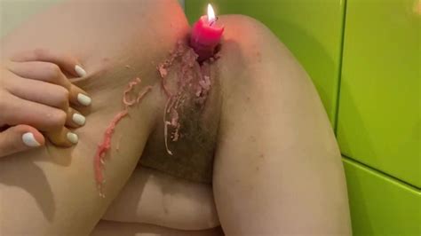 A Sky Slave Inserted A Burning Candle Into Her Pussy Wax Drips On Hairy Pussy And Legs Xxx