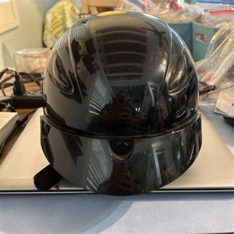 Outlaw Helmet T70 Glossy Black Motorcycle Half Helmet Menwomen With