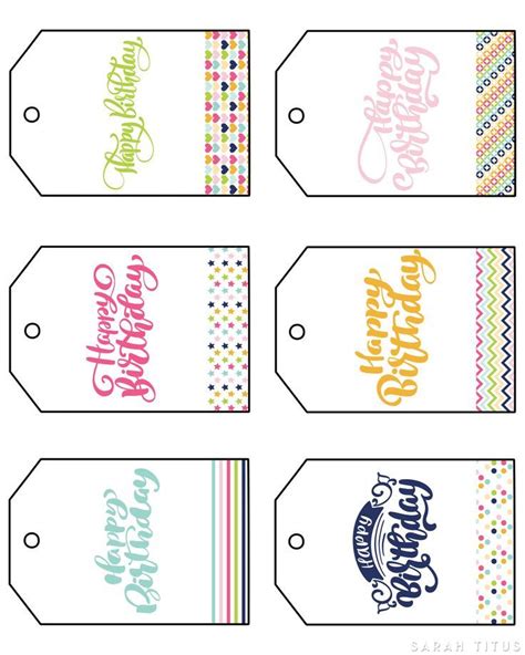 Free Printable Happy Birthday Gift Tags Happy Birthday Gifts Gift