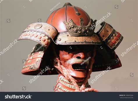Ancient Japanese Samurai Armour Scary Warrior Stock Photo 448462846