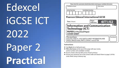 Edexcel Igcse Ict 2022 Paper 2 Whole Paper Youtube