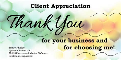 Client Appreciation Thank You Soul Balancing