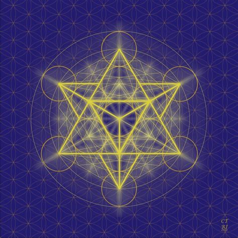 Sacred Geometry Metatron S Cube Golden Solids Star Tetrahedron