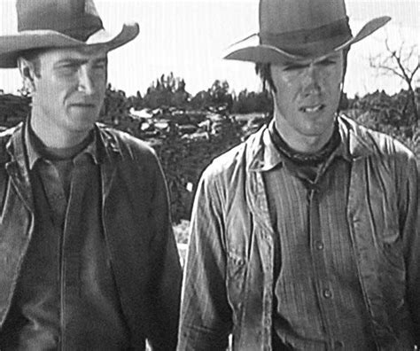 Clint Eastwood And Eric Fleming In Rawhide 1959 Clint Eastwood Rawhide Clint