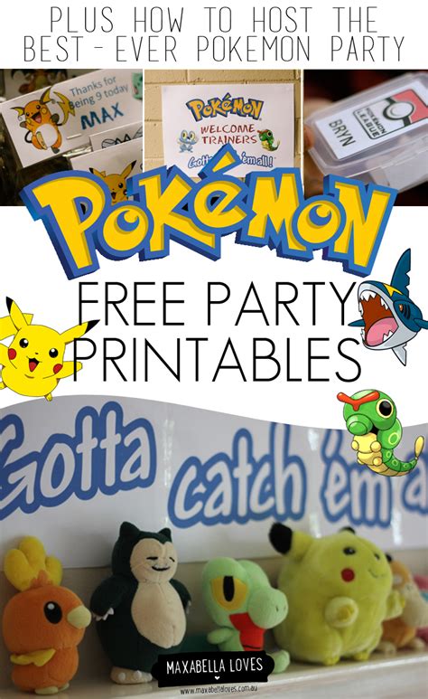 Pokemon Party Printables