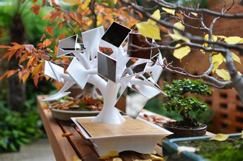 Solar Powered Electric Bonsai Tree Electree Charges Your Electronics