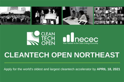 necec s cleantech open northeast accelerator opens 2021 application necec