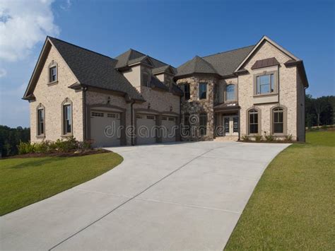 Model Home Luxury House With Driveway Stock Image Image Of