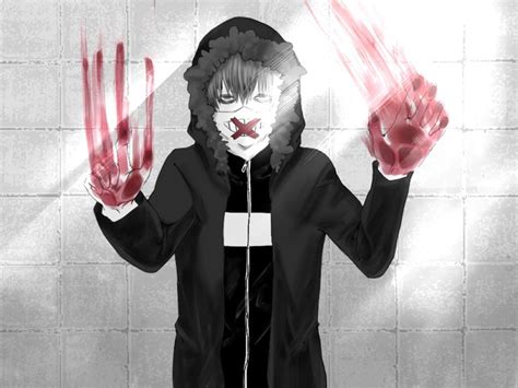 Hd Wallpaper Face Mask Anime Boy With Hoodie And Mask Santinime