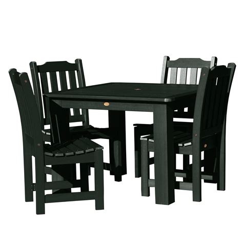 Highwood Lehigh Outdoor Patio Dining Set 5 Piece Multiple Colors
