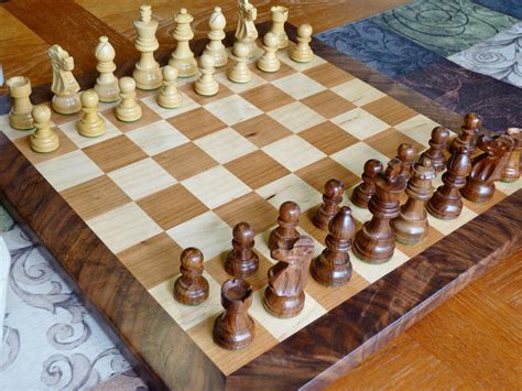 Handmade Wooden Chess Set Wooden Chess Set Wooden Chess Board