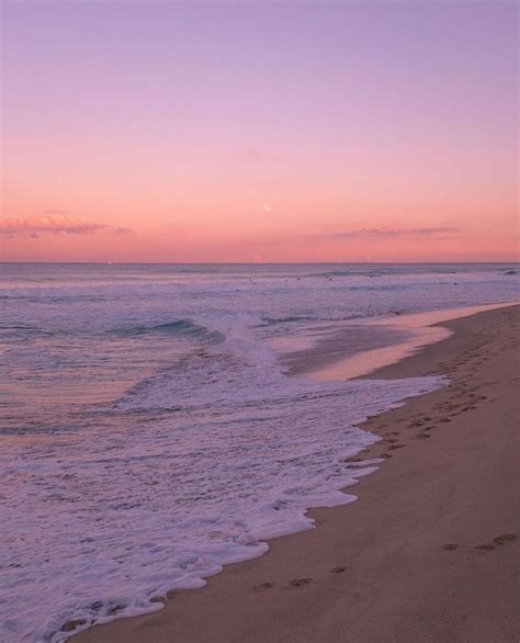 Lilac Sunset Sky Aesthetic Beach Aesthetic Scenery