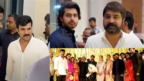 Celebrities At Brahmanandam Son S Marriage Ram Charan Srikanth Roshan Meka Top Telugu