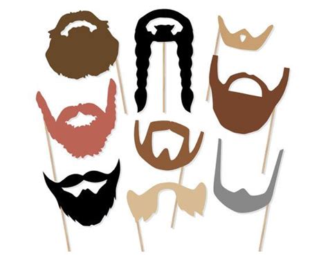 Printable Beard Photo Booth Props Beard Photobooth Props Etsy In 2021