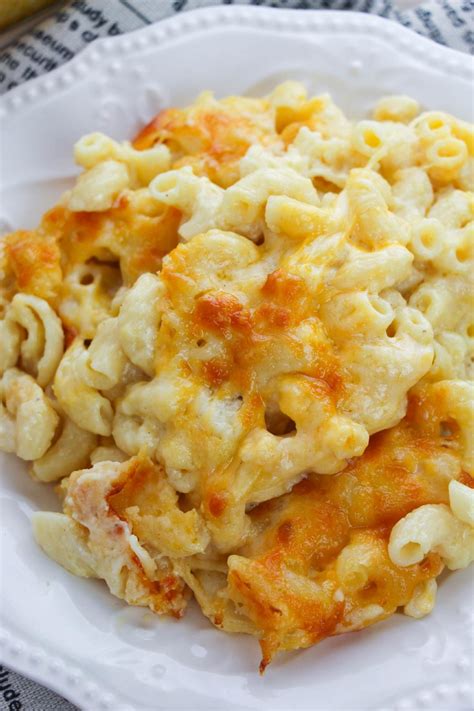 Baked macaroni and cheese with chicken Yimsouthshore