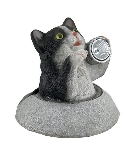 Kitty Climber Decorative Cat Statue Led Solar Light Ebay