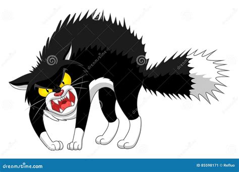 Angry Cat Stock Vector Illustration Of Cute Isolated 85598171