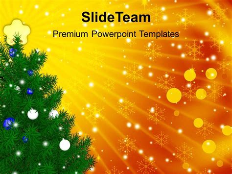 Christmas Tree Trees Decorative Celebration Powerpoint Templates Ppt