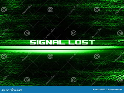 Neon `signal Lost` Inscription Illustration Background Stock