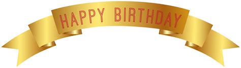 Birthday Clip Art Happy Birthday Gold Banner Png Clip Art Png