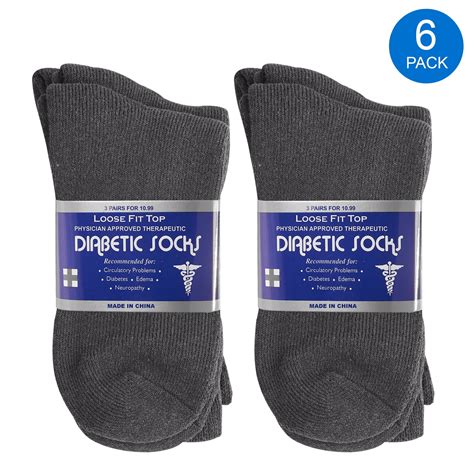 Personal Touch Diabetic Socks Mens And Women Crew Style Physicians