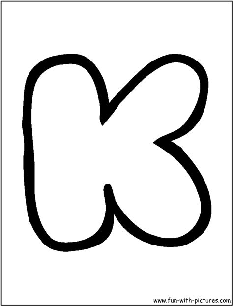 Printable Letter K Outline Print Bubble Letter K Printable Alphabet