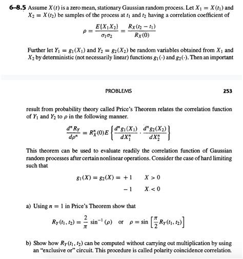 6 8 5 assume x t is a zero mean stationary gaussian