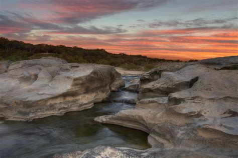 Texas Hill Country Images August Sunset At Pedernales Falls St