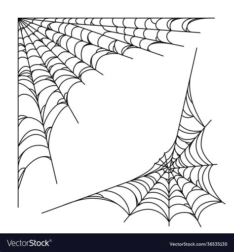 Spider Web Corners For Halloween Designs Vector Image