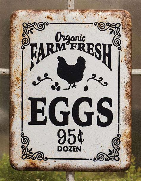 Buy Organic Farm Fresh Eggs Retro Look Sign Online The Fox Décor